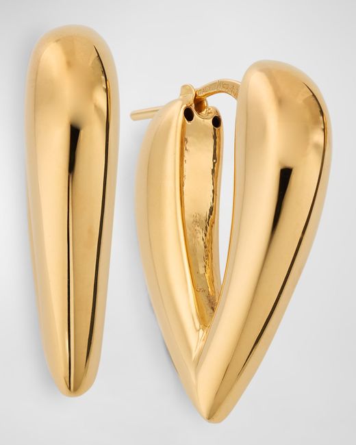 Lisa Nik 18K Gold V-Shape Hoop Earrings