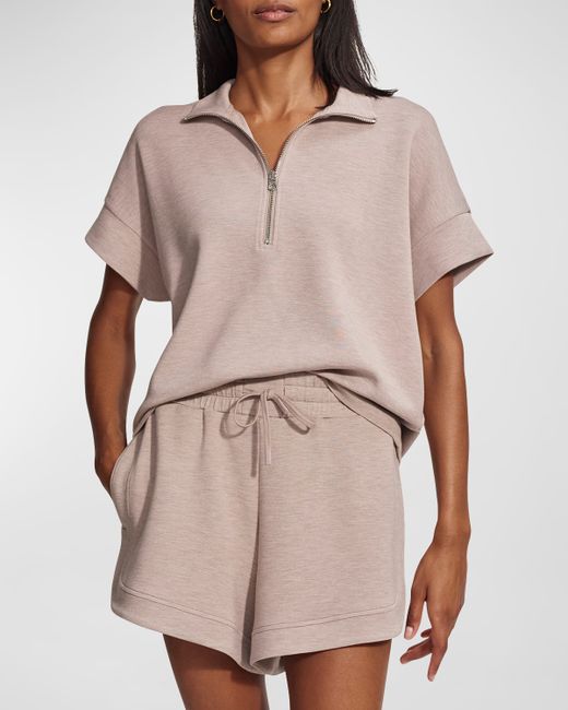 Varley Ritchie Short-Sleeve Half-Zip Sweatshirt
