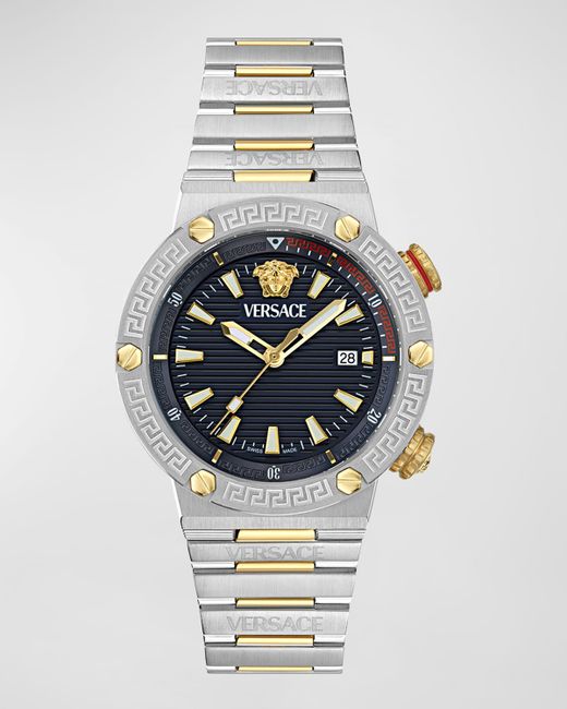 Versace Greca Logo Two-Tone Bracelet Watch 43mm