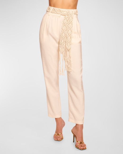 Ramy Brook Marion Macrame Belted Pants