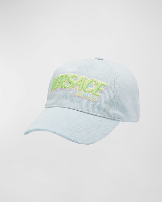 Versace Racing Logo Embroidered Baseball Cap