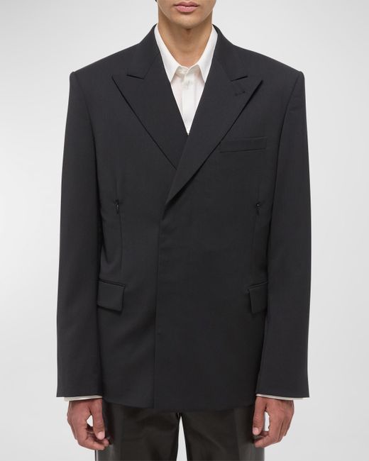 Helmut Lang Boxy Two-Piece Double-Breasted Blazer Suit