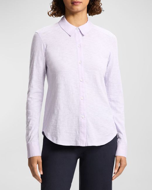 Theory Riduro Organic Cotton Button-Down Shirt