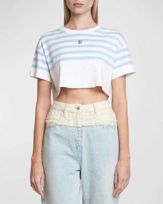 Givenchy Striped Crop T-Shirt