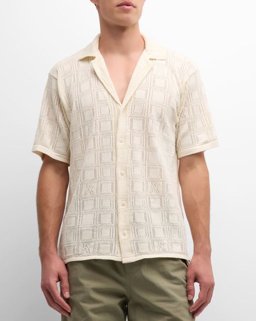 Represent Lace Knit Button-Down Shirt