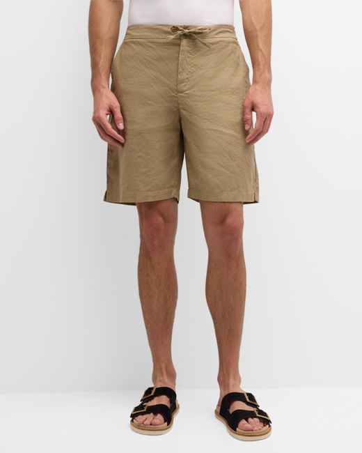 Frescobol Carioca Sergio Linen-Cotton Stretch Shorts