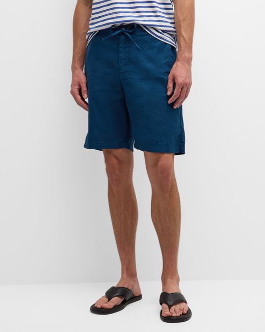 Frescobol Carioca Sergio Linen-Cotton Stretch Shorts