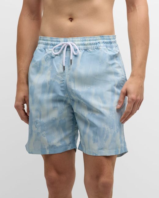 Frescobol Carioca Seascape-Print Swim Shorts