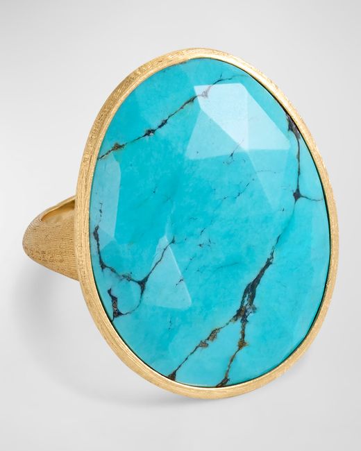 Marco Bicego 18K Gold Statement Ring with Turquoise