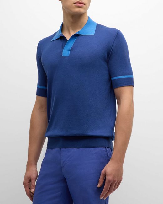 Pal Zileri Contrast-Trim Cotton Polo Shirt