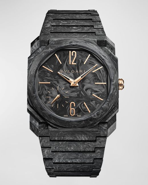 Bvlgari 40mm Octo Finissimo Carbon and 18K Rose Gold Watch
