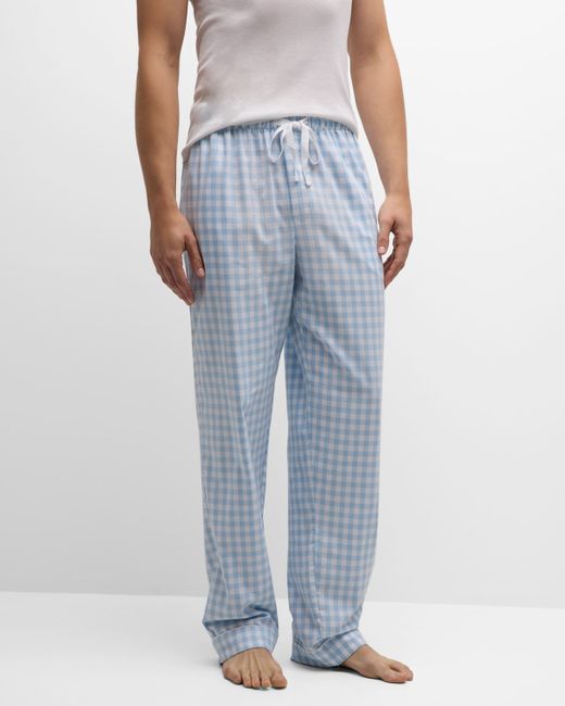 Petite Plume Cotton Gingham Check Pajama Pants