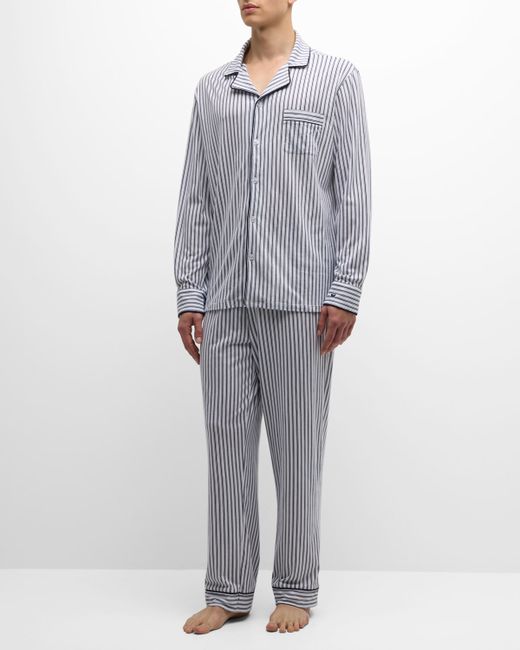 Petite Plume Pima Cotton Stripe Long Pajama Set