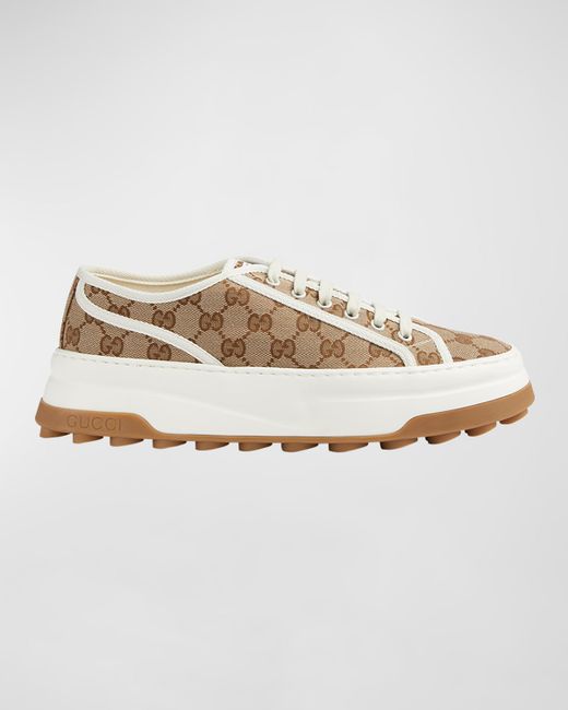 Gucci Tennis Treck GG Canvas Low-Top Sneakers