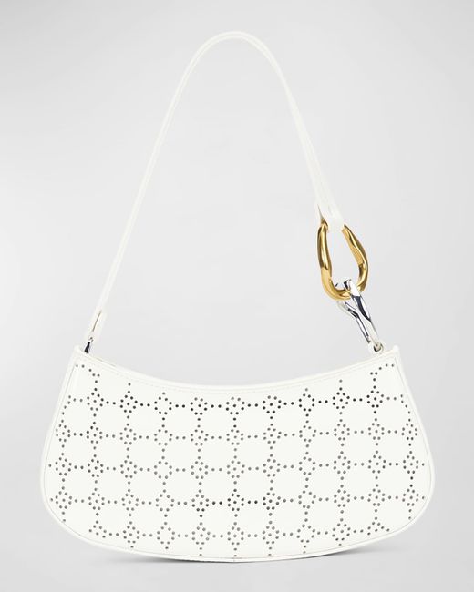Staud Ollie Perforated Leather Shoulder Bag