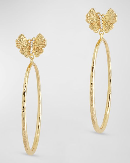 Anabel Aram Jewelry Butterfly Single Hoop Earrings