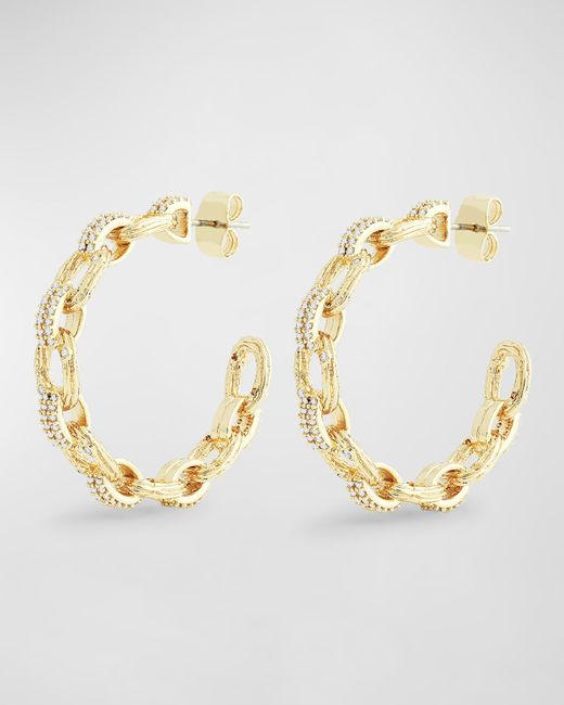 Anabel Aram Jewelry Enchanted Forest Chain Hoop Earrings