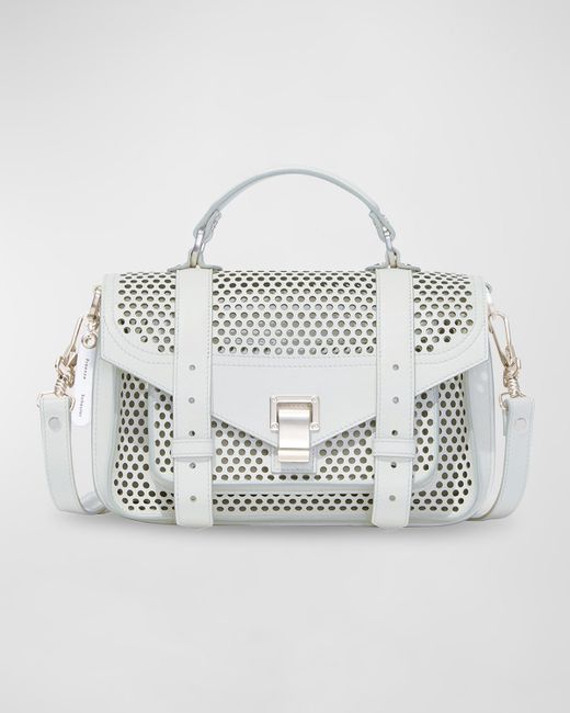 Proenza Schouler PS1 Tiny Perforated Leather Crossbody Bag