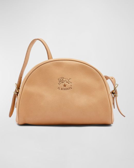 Il Bisonte Classic Zip Leather Crossbody Bag