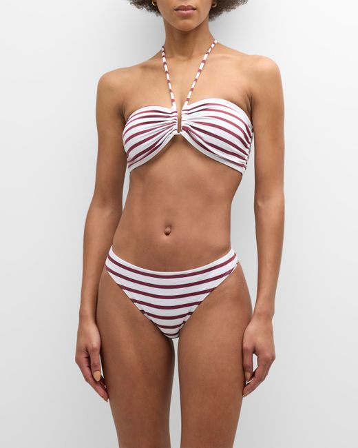 A.L.C. Amber Striped Bikini Bottoms