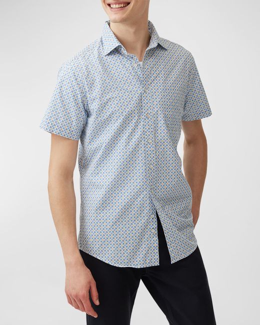 Rodd & Gunn Glenariffe Geometric-Print Short-Sleeve Shirt