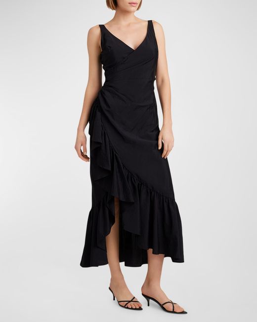 Cinq a Sept Mimi Sleeveless Midi Wrap Dress