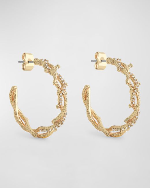 Anabel Aram Jewelry Coral Hoop Earrings