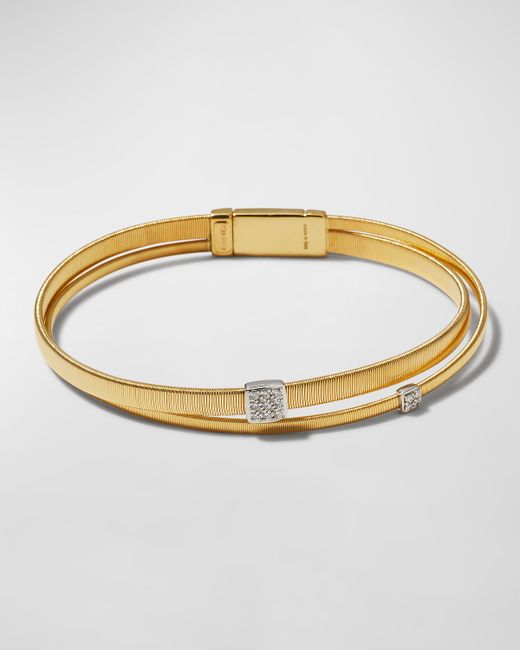 Marco Bicego Masai 18K 2-Strand Coil Bracelet with Diamonds