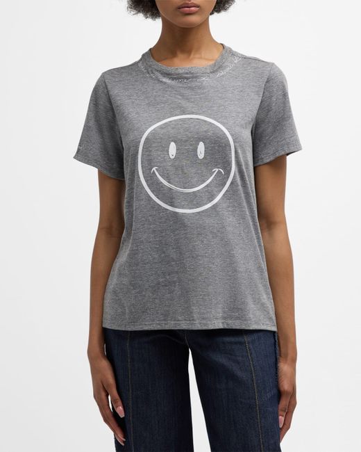 Cinq a Sept Smiley Love Letter Short-Sleeve Tee