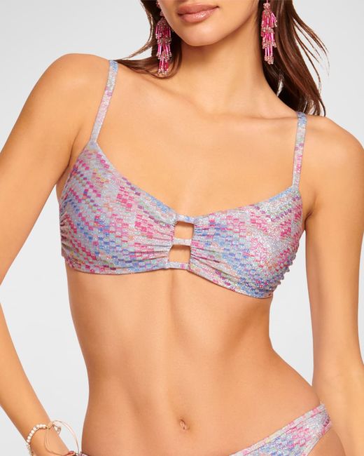 Ramy Brook Tile Printed Paralee Bikini Top