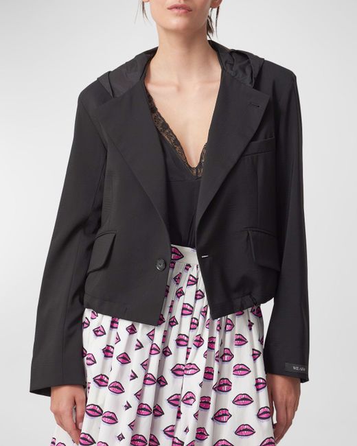 We-Ar4 The Cropped Hooded Blazer