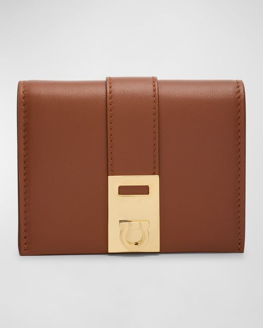 Ferragamo Hug Compact Leather Wallet