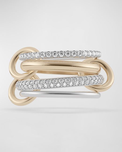 Spinelli Kilcollin Vega Blanc Petite 4-Band Ring with Diamonds
