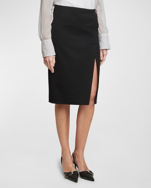 Givenchy Wool Pencil Skirt with 4G Buckle Detail