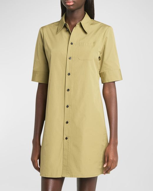 Co Short-Sleeve Button-Down Tunic