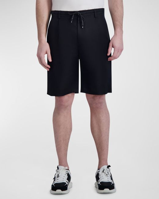Karl Lagerfeld Pleated Drawcord Shorts