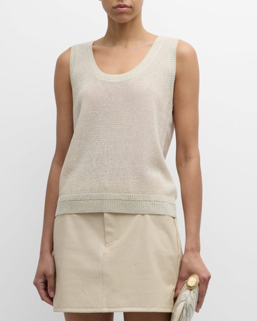 Kobi Halperin Heidi Sleeveless Shimmer Knit Sweater