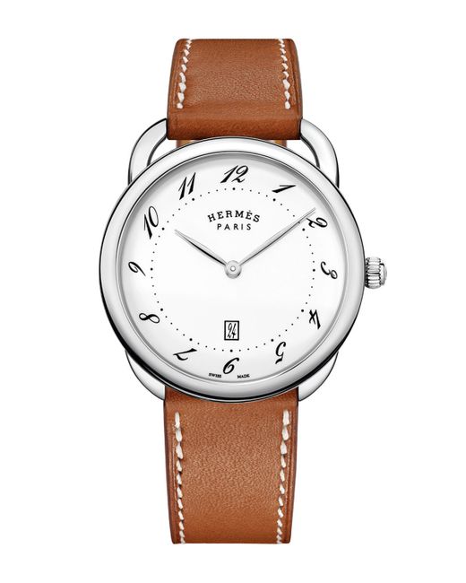 Hermès Arceau Watch with Leather Strap