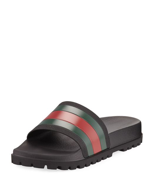 Gucci Pursuit Trek Web Slide Sandal