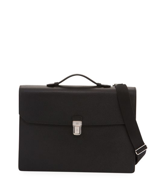 Dunhill Cadogan Double-Flap Leather Briefcase