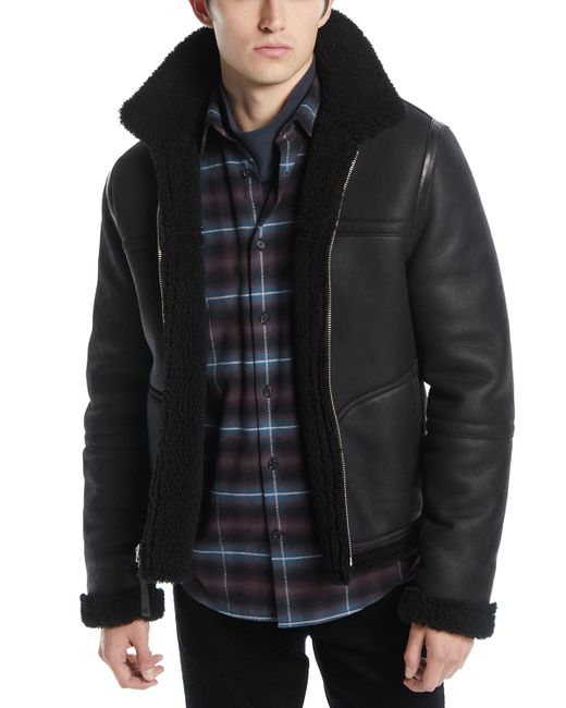 Vince Reversible Shearling Leather Jacket