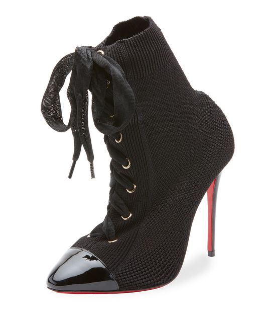Christian Louboutin Frenchie Lace-Up Sole Bootie