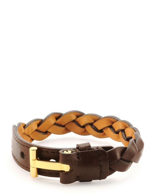 Tom Ford Nashville Braided Leather Bracelet
