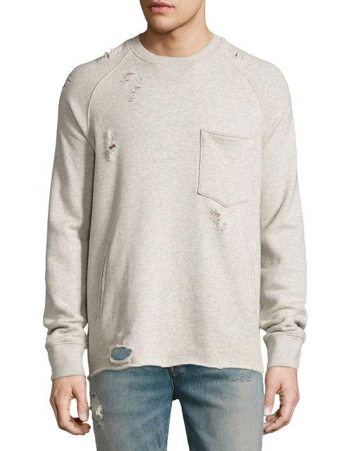 Hudson Rocco Raglan Distressed Sweatshirt