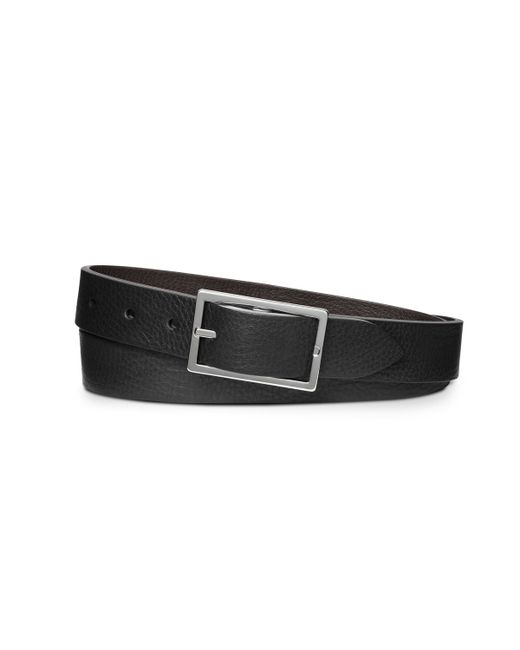 Shinola Reversible Rectangular-Buckle Leather Belt