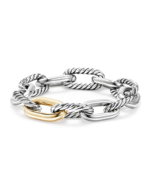 David Yurman Madison 18k Womans Large Chain Link Bracelet 13.5mm