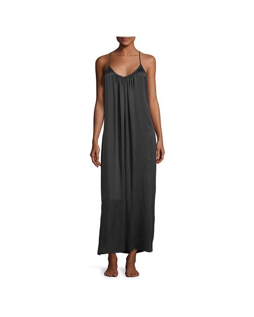 Neiman Marcus Washed Silk Long Easy Nightgown