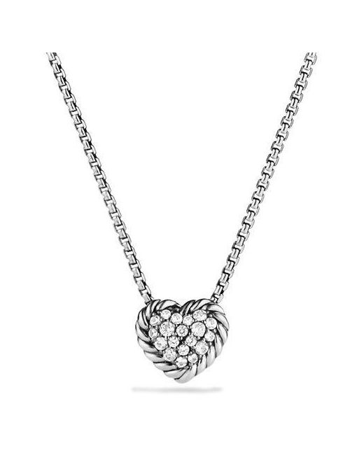 David Yurman Chatelaine Heart Pendant Necklace with Diamonds