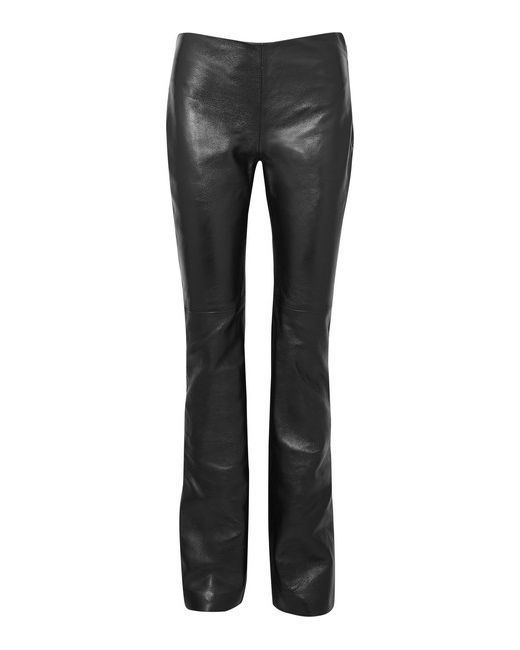 Joseph Kent Leather Straight-leg Pants