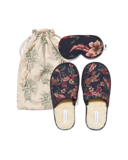 Desmond & Dempsey Soleia Eye Mask And Slippers Set